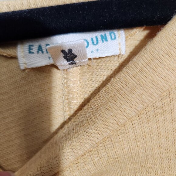 Earthbound Trading Co Womens Oversized High-Low Hem Mustard Yellow Knit Top L - Picture 9 of 12